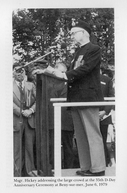 Msgr. Hickey in France at 35th anniversary of D-Day